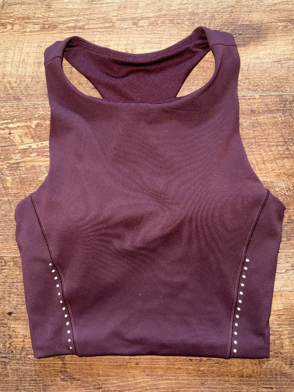 Lululemon Swift Speed Cropped Tank Size 2 Dark Plum EUC!